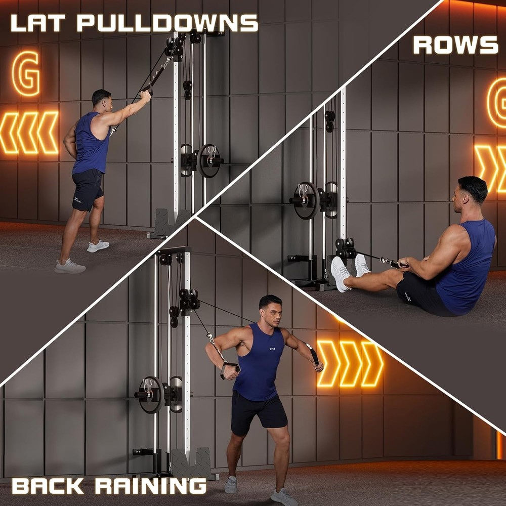 LAT Pulldown Machine LAT Cable Machine Pulley Station Workout Gym Wall Mounted