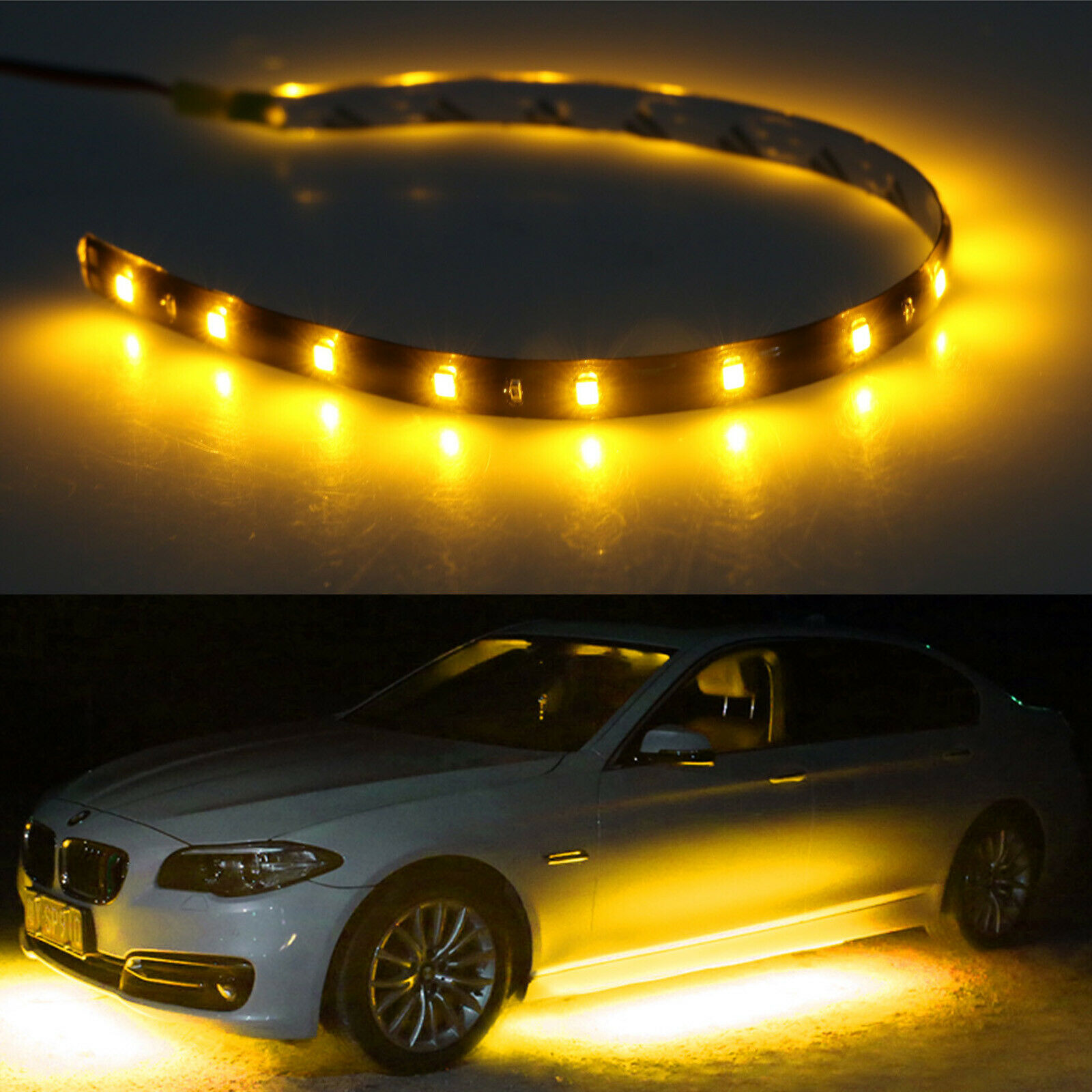 Lot Waterproof 12''/15 DC 12V Motor LED Strip Underbody Light For Car Motorcycl