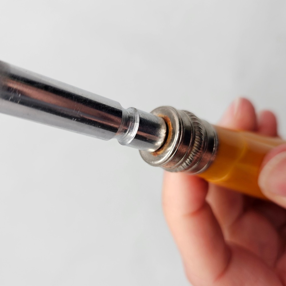 Vintage Butterscotch Bakelite? Handle Stainless Knife Sharpener Kitchen Tool