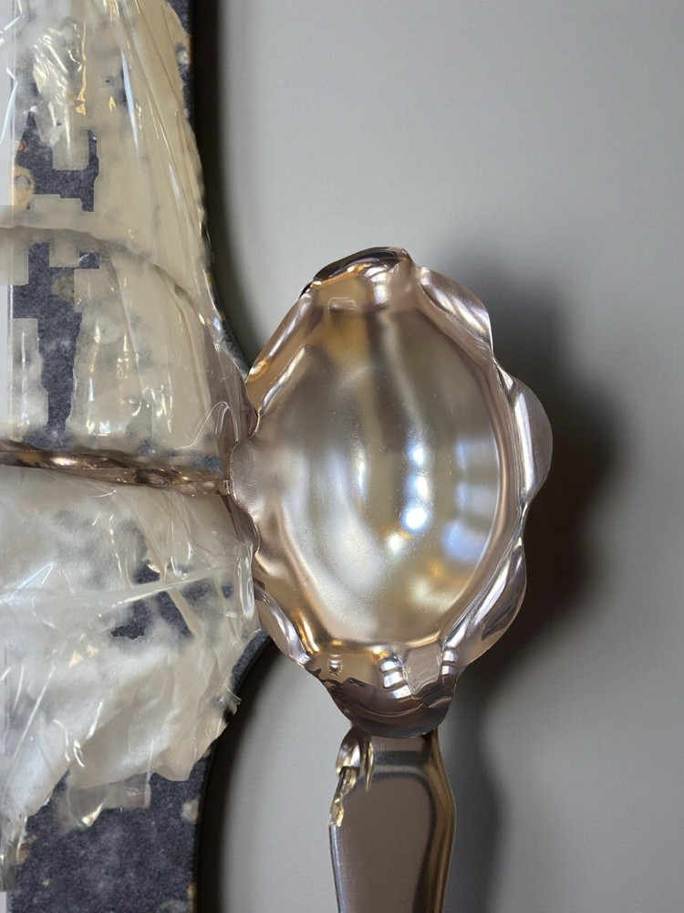 Silver-plated copper punch bowl with grape motif