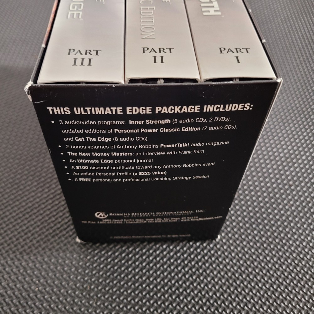 Anthony Robbins Ultimate Edge 3-Part System Box Set Inner Strength Personal Pow…