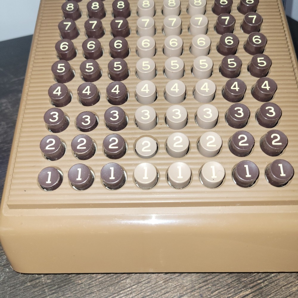 Vintage Victor 72 Key Adding Machine With Victor Dust Cover