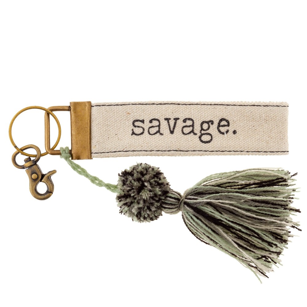 Karma Canvas Tassel Key Chain Savage