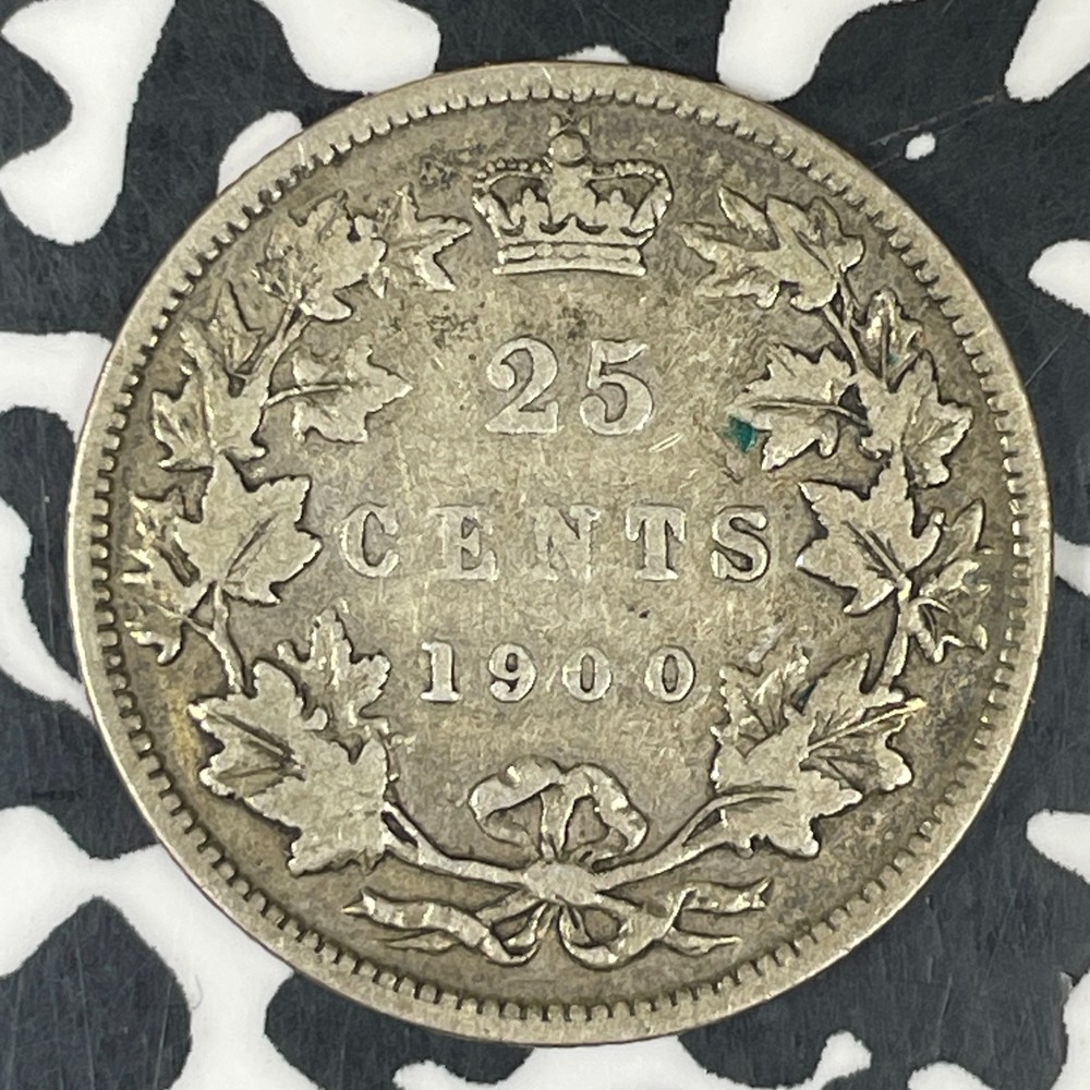 1900 Canada 25 Cents Lot#C8656 Silver!