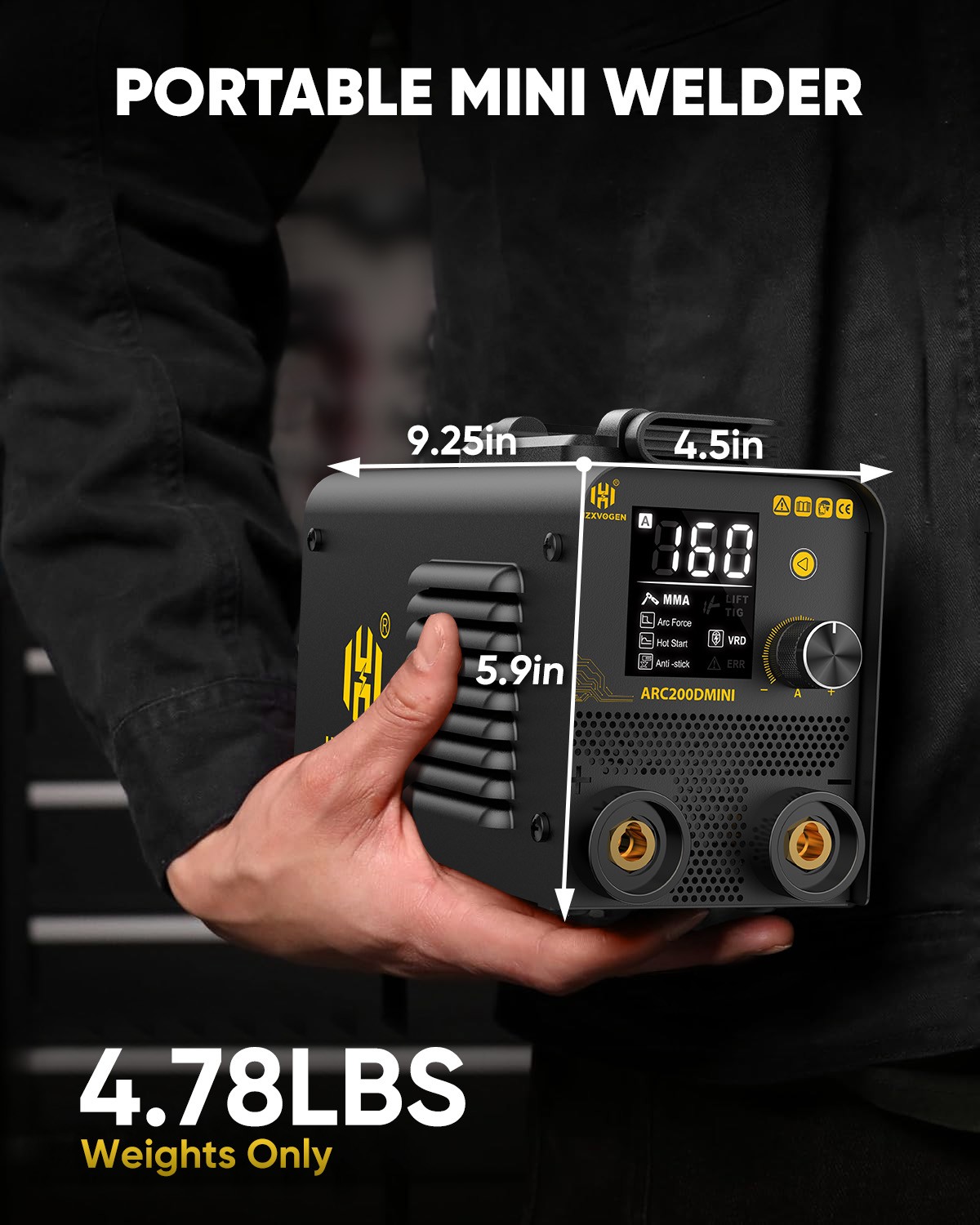 120A Portable mini Stick Welder 2-IN-1 Lift TIG Stick Welder 110V New Household