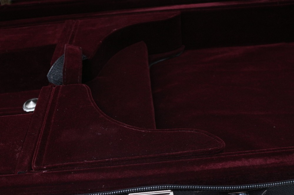 Protable Viola Case Oxford Durable Red Padding Strong Waterproof Black