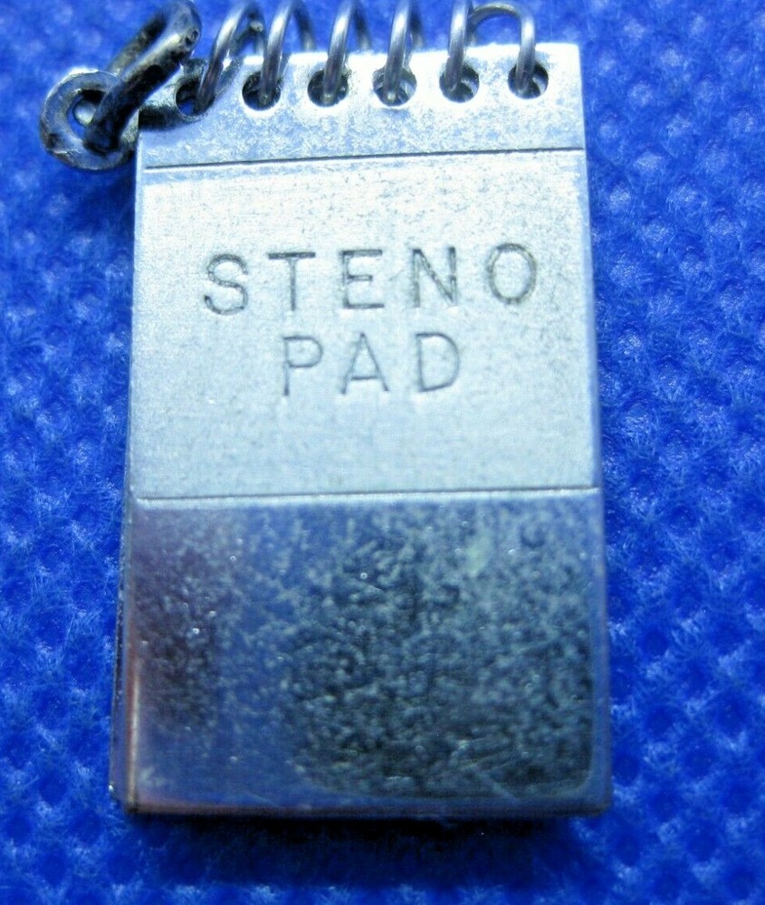 Sterling Silver Steno Pad w/Man Charm