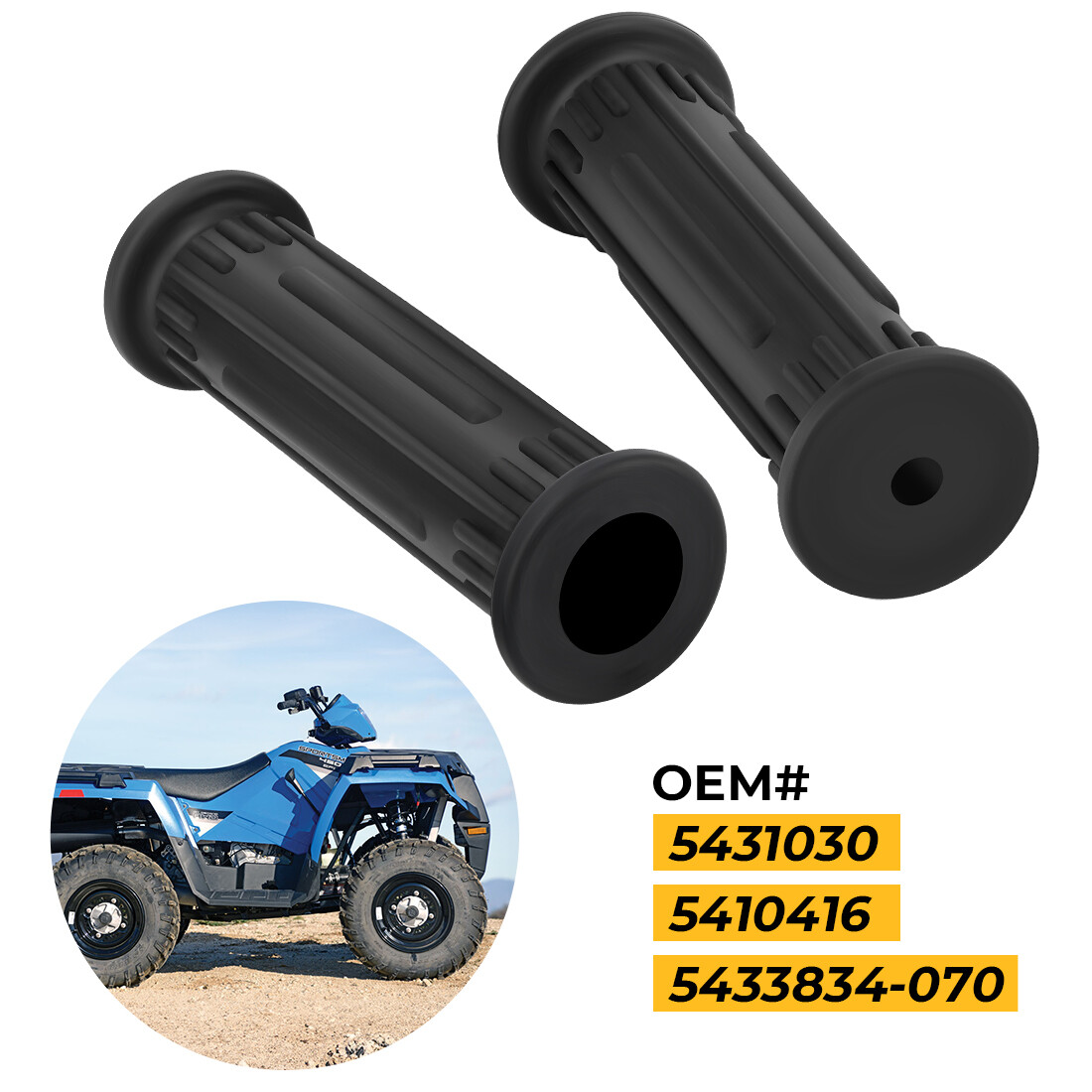 2 x Handlebar Grips for Polaris Sportsman 800 700 600 500 450 400 335 MV7 X2