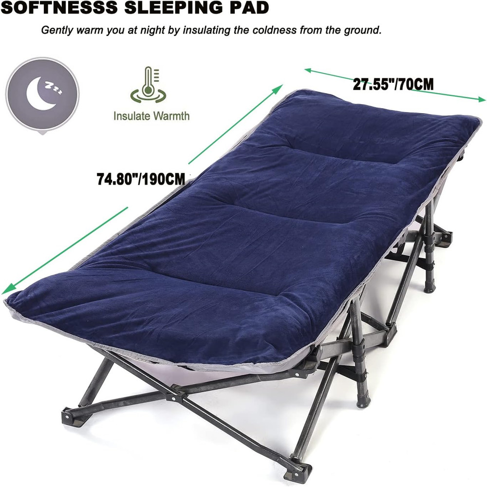 Thick Camping Sleeping Pad, Soft Comfortable Microfiber Camping Cot Pads for Adu