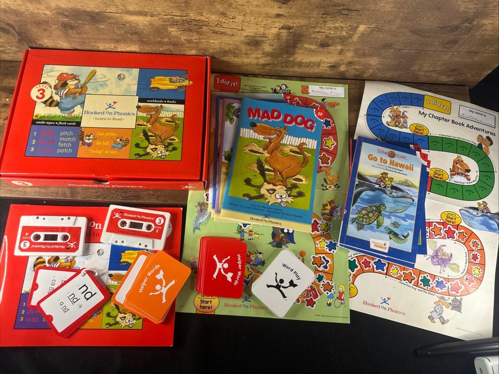 Hooked on Phonics Learn to Read Level 3 Complete Box Set with Workbook And Tapes