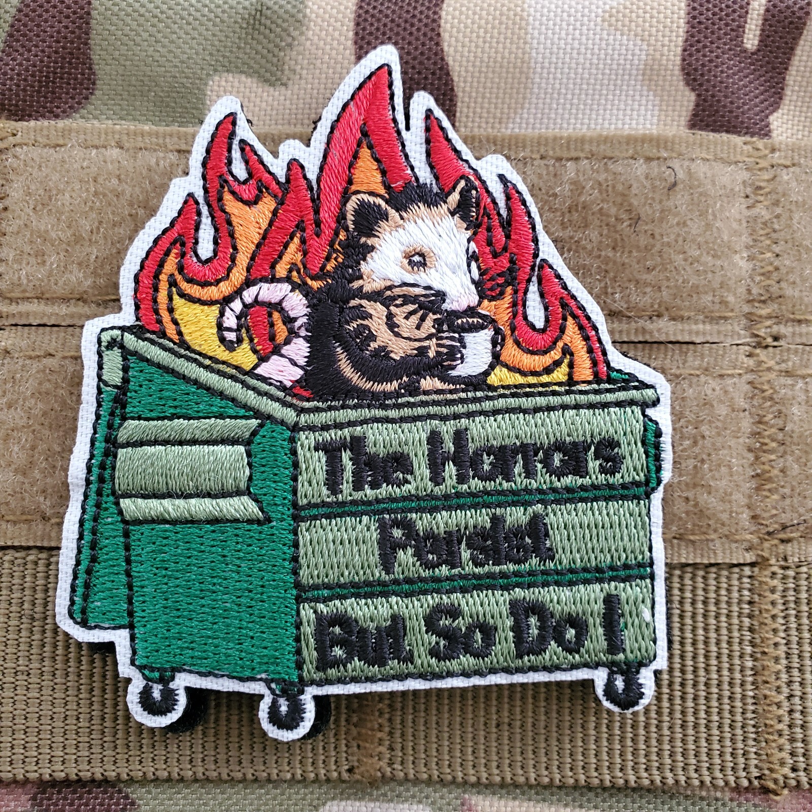 THE HORRORS PERSIST Funny Sarcastic Tactical Morale Patch Hook and Loop