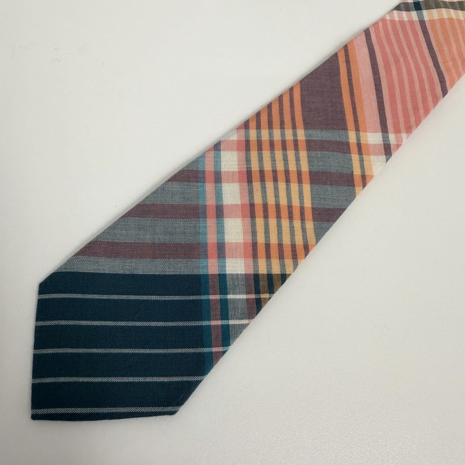 Vineyard Vines NEW Boy's Recent Tie Multicolor Plaid Cotton 2.75" (W) x 49" (L)