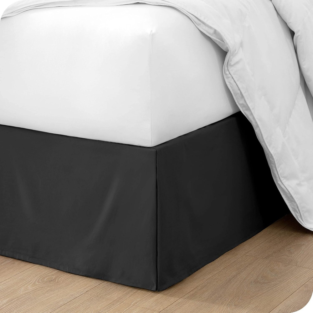 King Sandwashed Sheet Set & Bed Skirt Bundle - Black