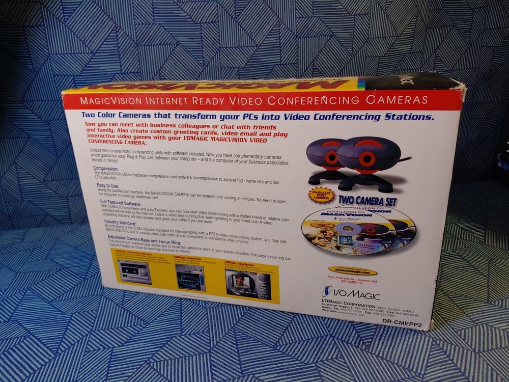I/O Magic Vision Conferencing Camera DR-CMEPP2 Win98 PC Video Conferencing NIB