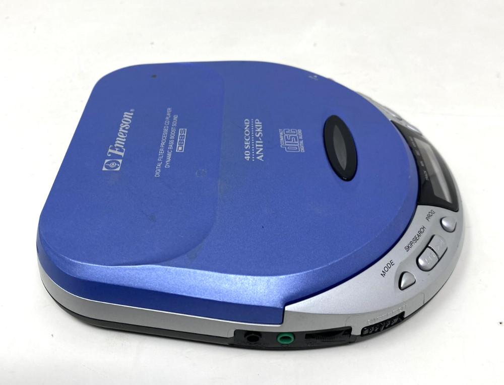 Emerson HD7060 Portable CD Player Blue Compact Disc Audio