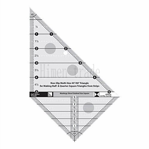 Non-Slip multi-size 45/90 degree for making quarter- square from strips #MS-05