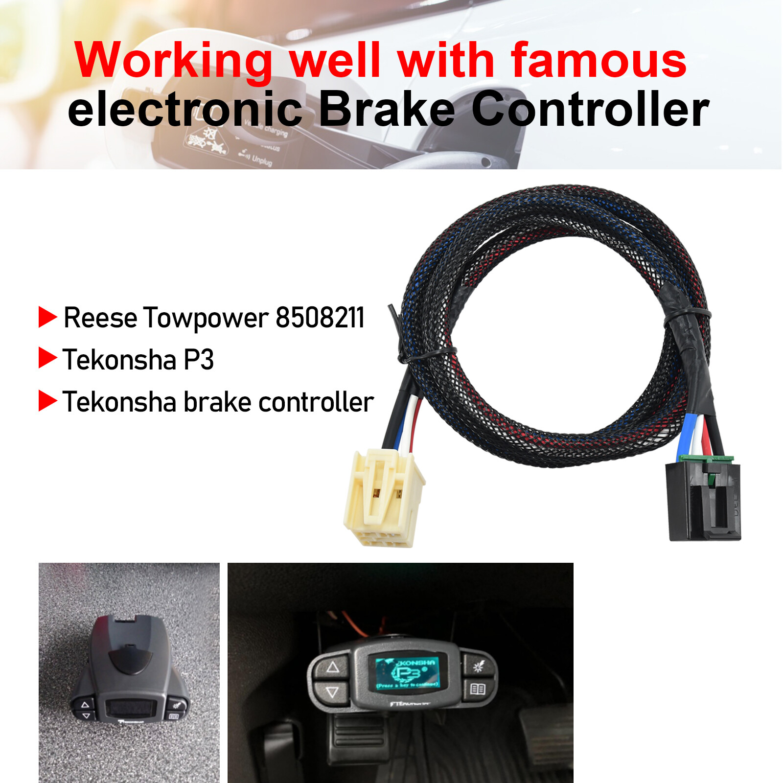 Brake Control Wiring Harness For GMC Chevy Compataible with Tekonsha 90195 P3