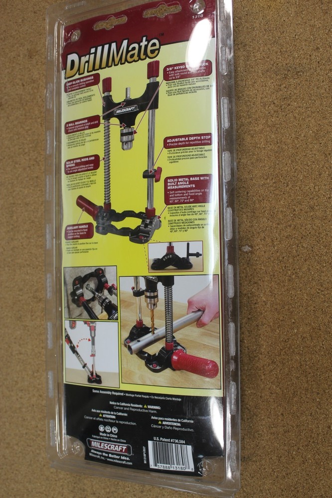 NEW Milescraft 1318 DrillMate Portable Drill Press Guide Jig MultiAngle Settings