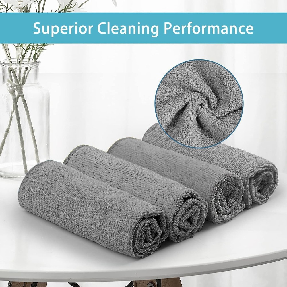 Versatile Microfiber Cleaning Cloths 8 Pack - Lint-Free & Eco-Friendly Solution