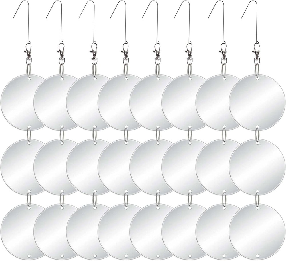 Effective Bird Reflectors Set - 24 Large Double-Sided Discs for Yard Protection