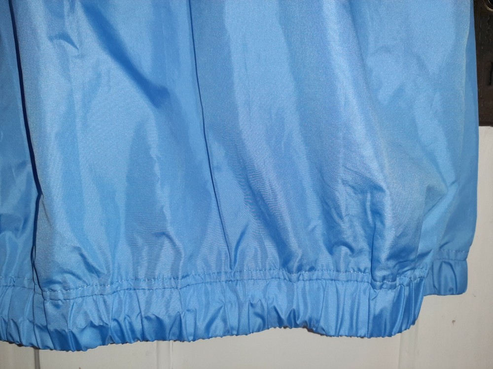 Mens Izod Large Light Blue Golf Windbreaker Pullover Jacket V Neck As Is