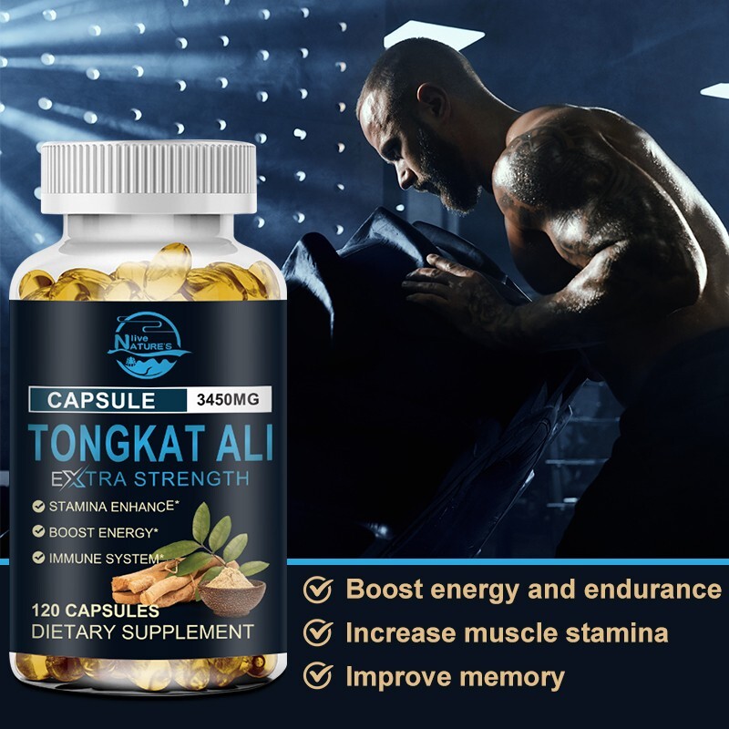 120 Capsules 3450MG Tongkat Al LONGJACK GRADE A STRONGEST ROOT EXTRACT 200:1