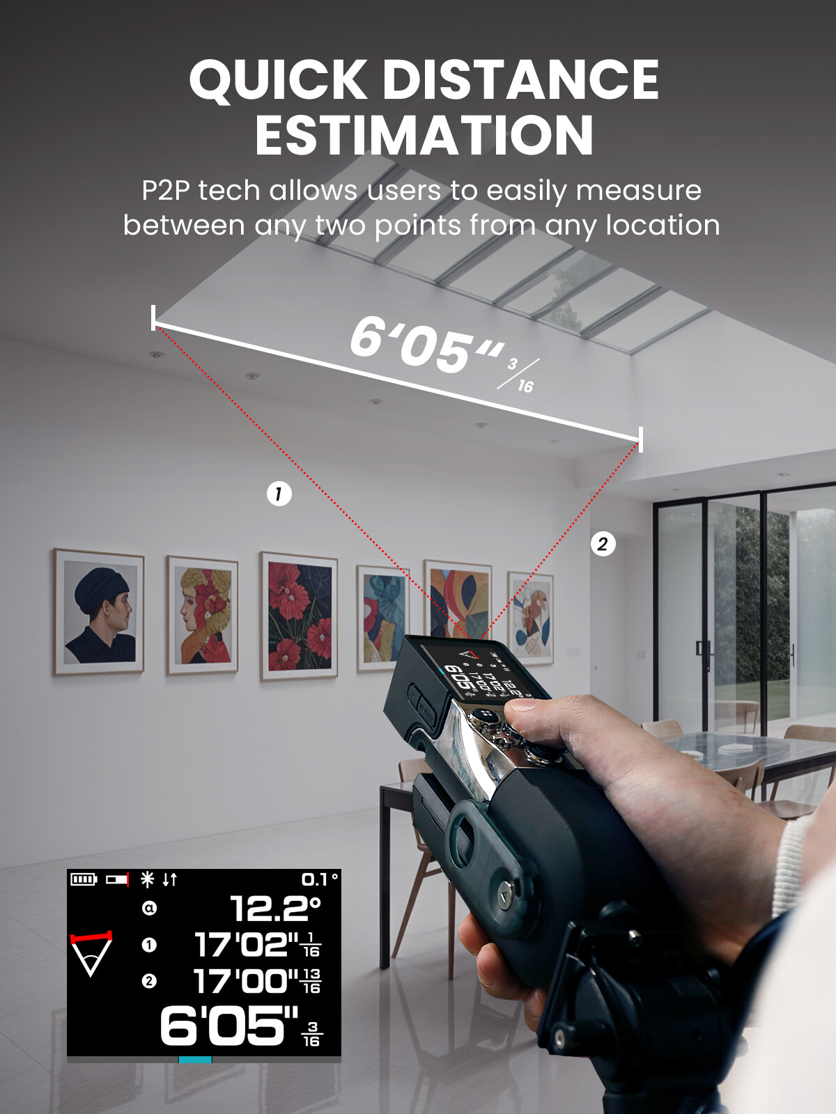 Mileseey 330 FT Digital Tape Measure with Green Laser Replaceable Blades Tape