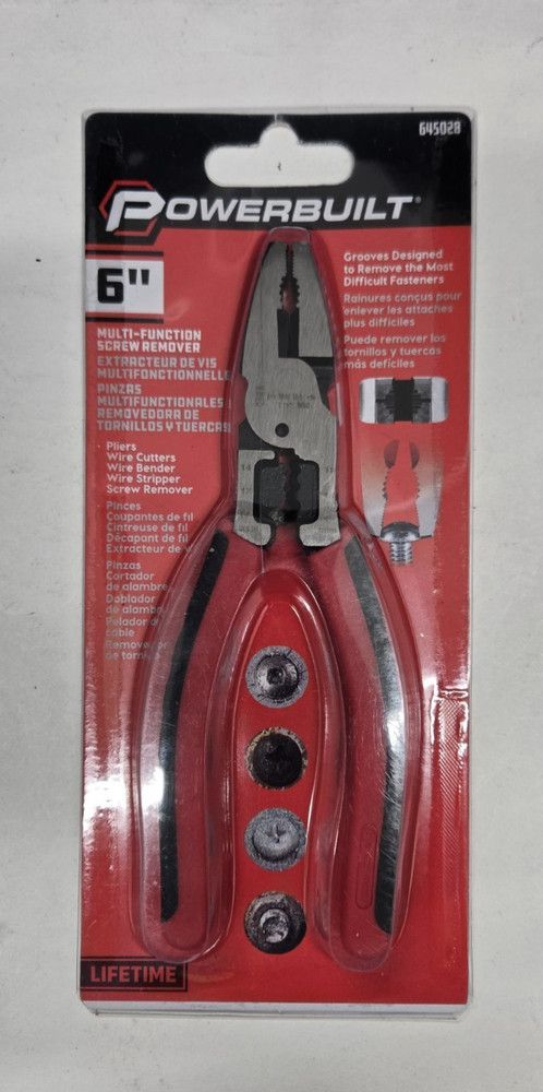 *NEW* Powerbuilt 6" Multi-Function Screw Remover Pliers (645028)