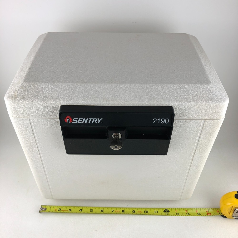 Sentry 2190 Safe Keyed FireProof Security Privacy Lock Box with Key File Folder