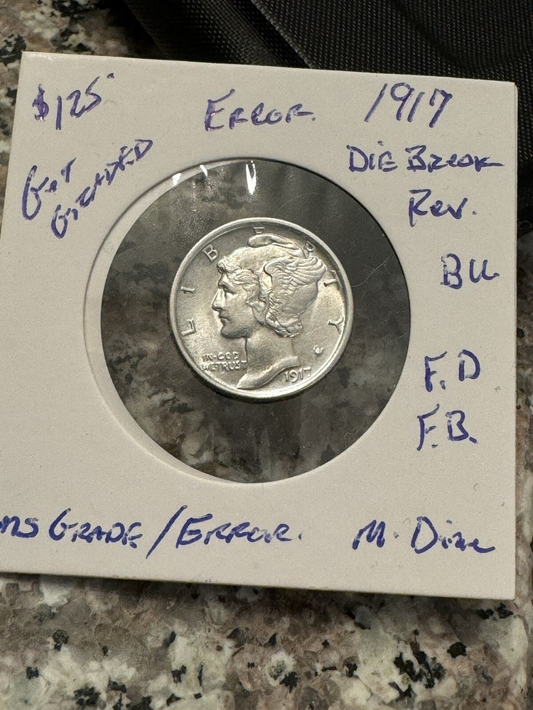1917 Mercury Dime (ERROR) BU (Read Description)