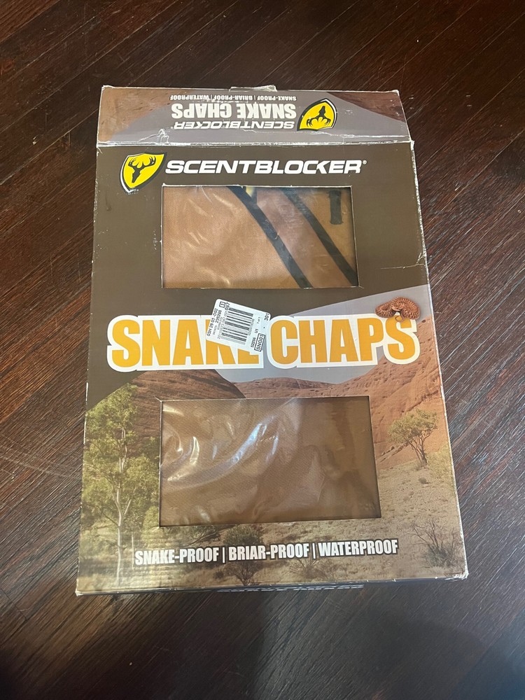 Scentbocker Snake Chaps Black Regular/Long NEW