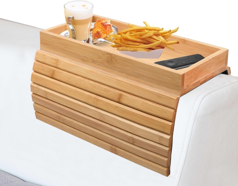 Couch Armrest Table Bamboo Couch Cup Holder Couch Cup Holder Tray Sofa Arm Tray