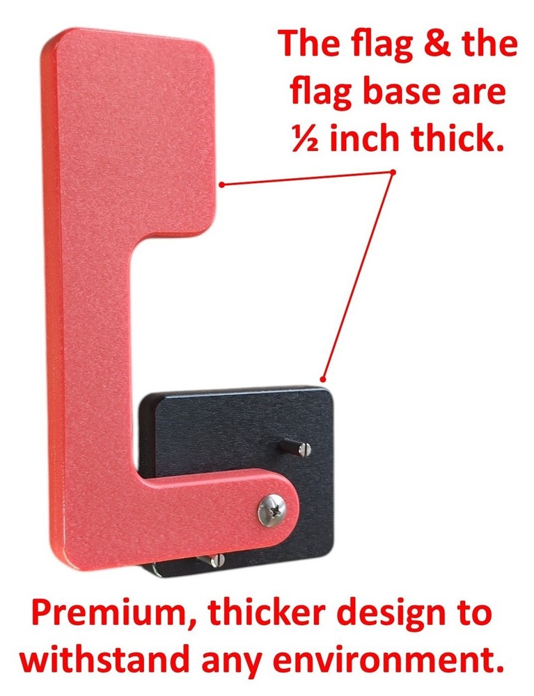 HDPE Mailbox Replacement Flag – Peel & Stick Adhesive Mount – Weatherproof