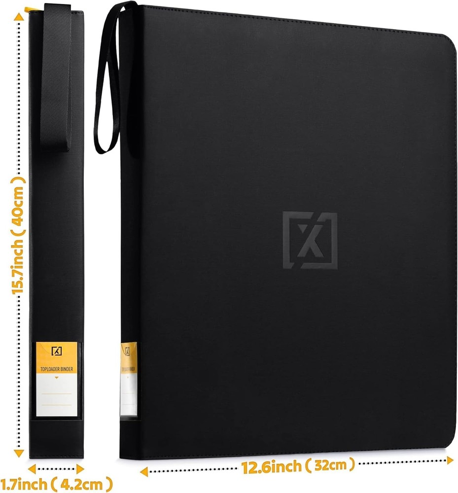 X PRO Toploader Binder | Holds 252 Toploaders | 20 Toploaders INCLUDED |