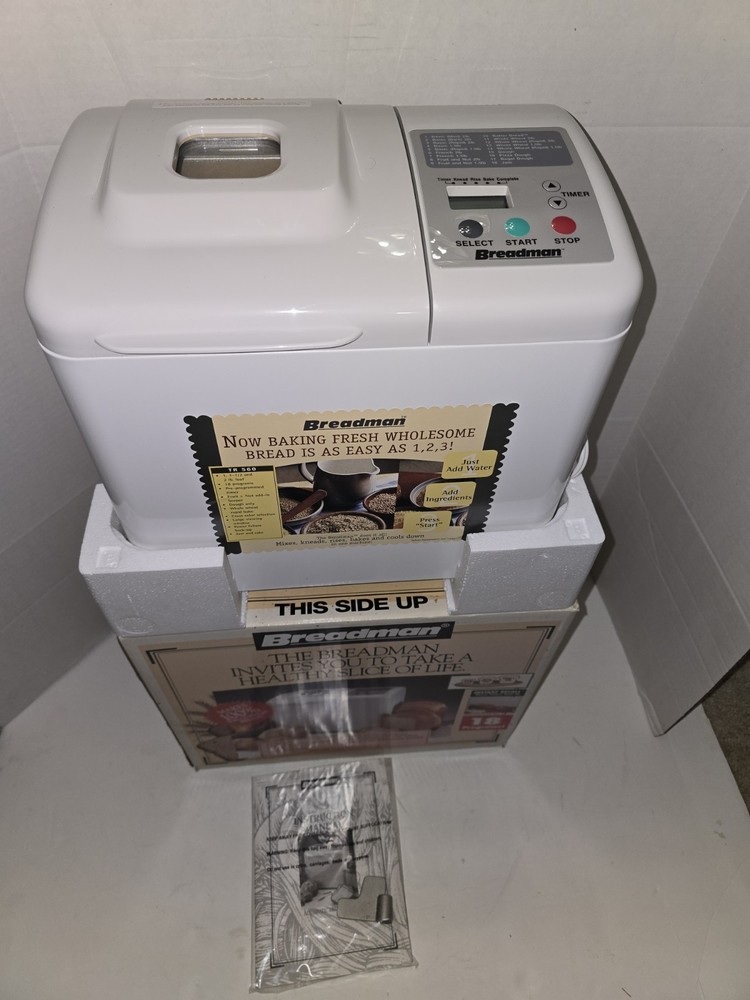 Breadman TR560 Bread Maker Machine 2lb Automatic Bread Machine White New