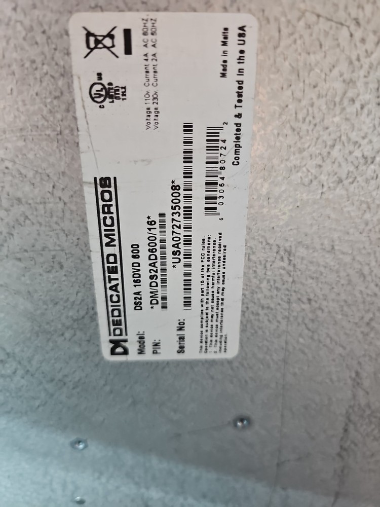 Dedicated Micros Digital Sprite 2 NetVu Connected Model DS2A 16DVD 1TB CCTV