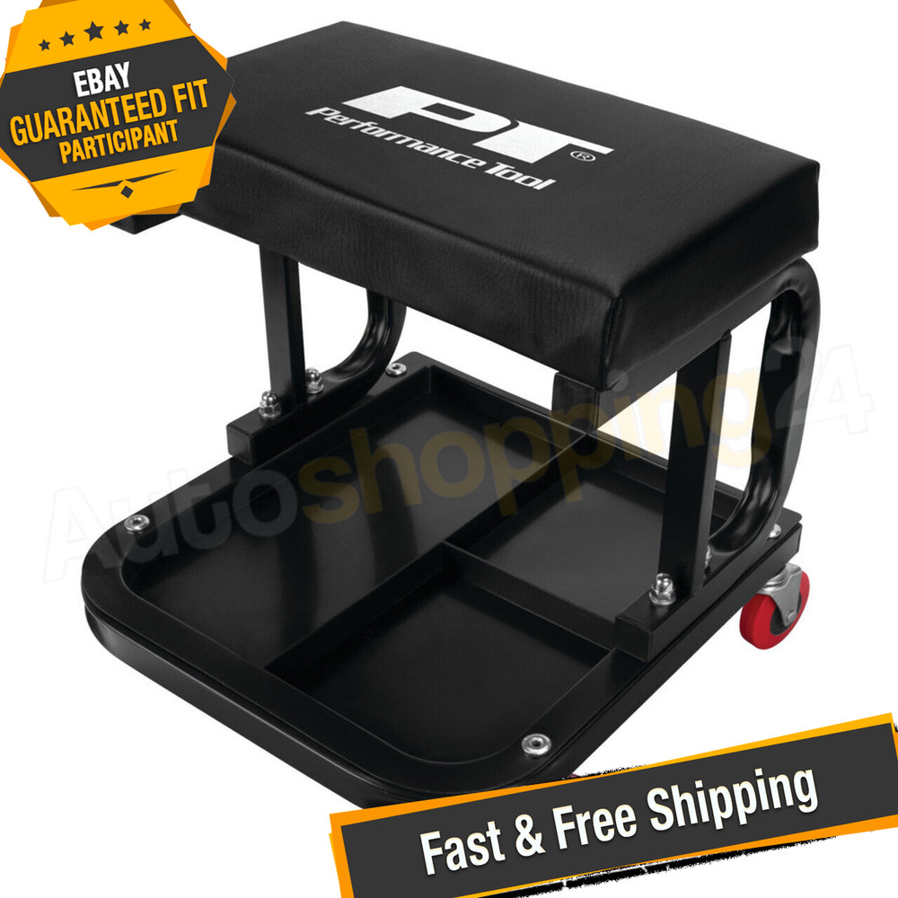 Performance Tool W85007 250 lb Rectangular Creeper Seat with Tool Tray