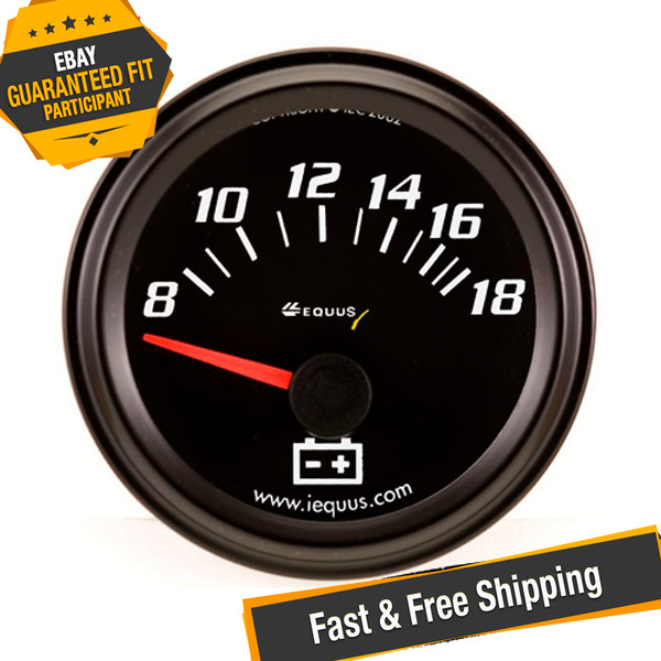 Equus 6268 2" Black Voltmeter