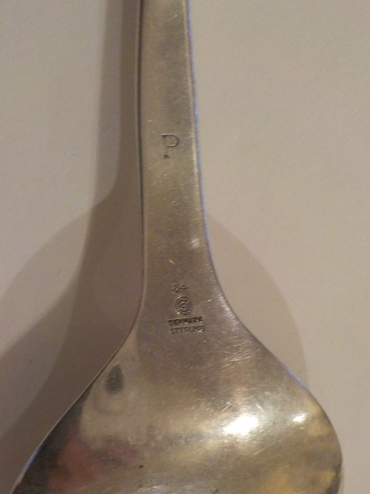 Georg Jensen Denmark BLOSSOM Sterling Silver 8.5" Serving Fork