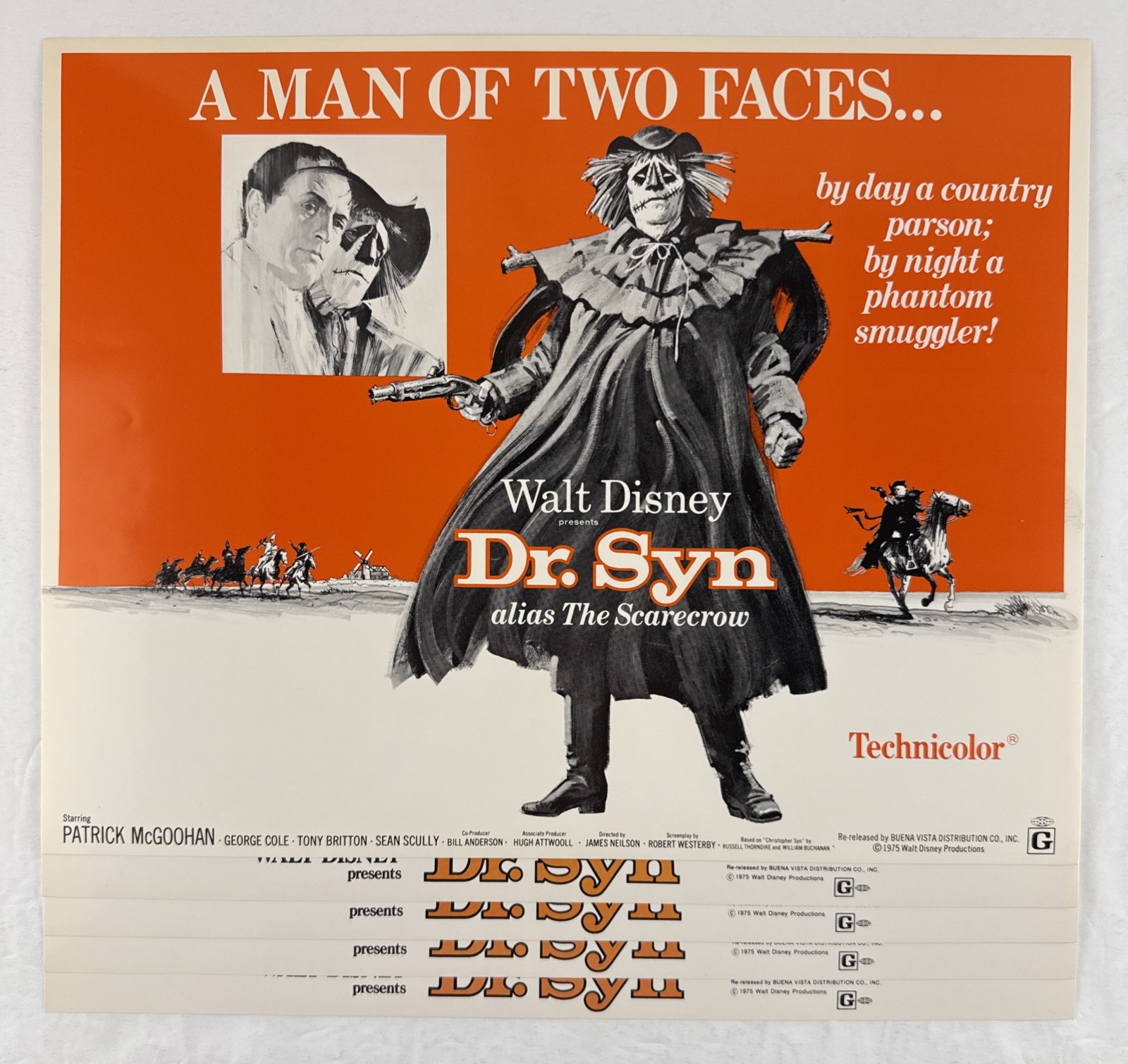 DR. SYN Set of 5 Lobby Cards (VeryFine+) 1975 Walt Disney Movie Posters 28417