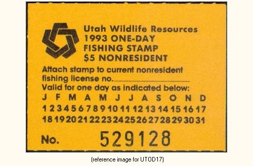 D2K Utah One Day Stamp 1993 $5.00