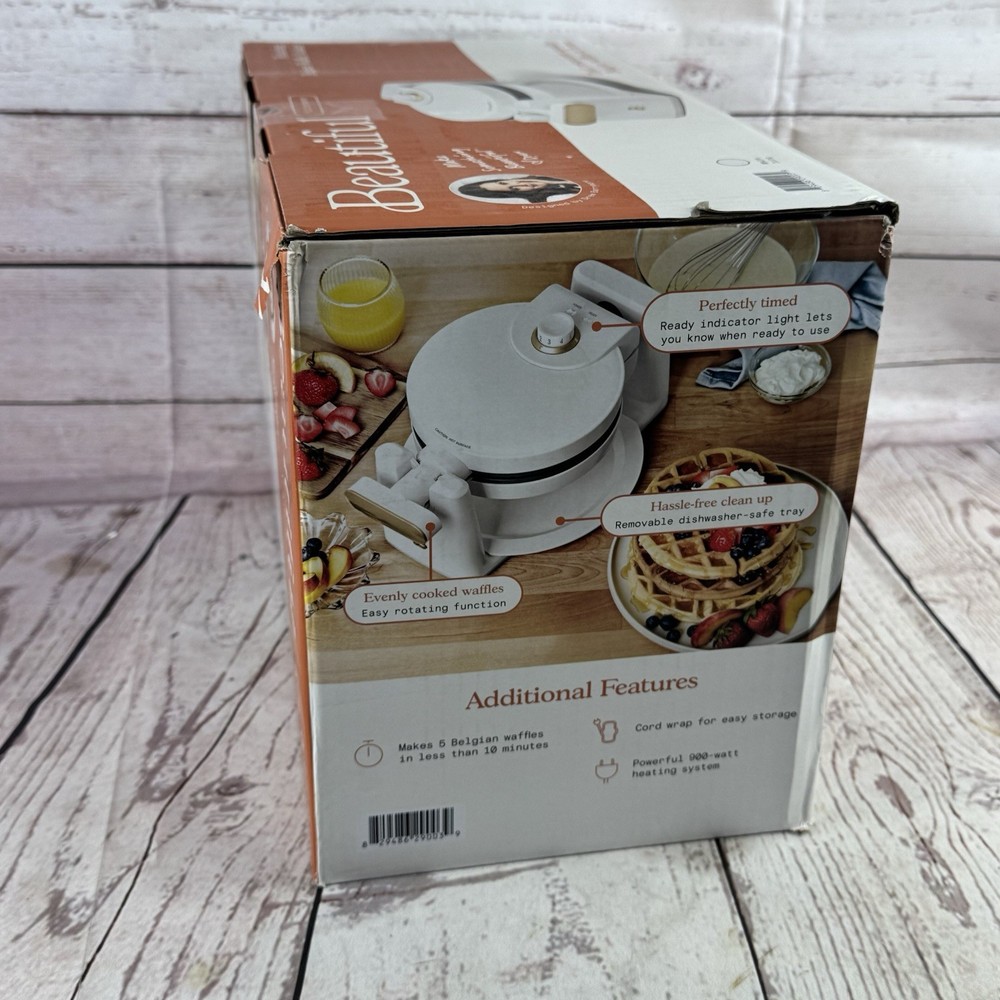 Beautiful Rotating Belgian Waffle Maker White Icing Drew Barrymore