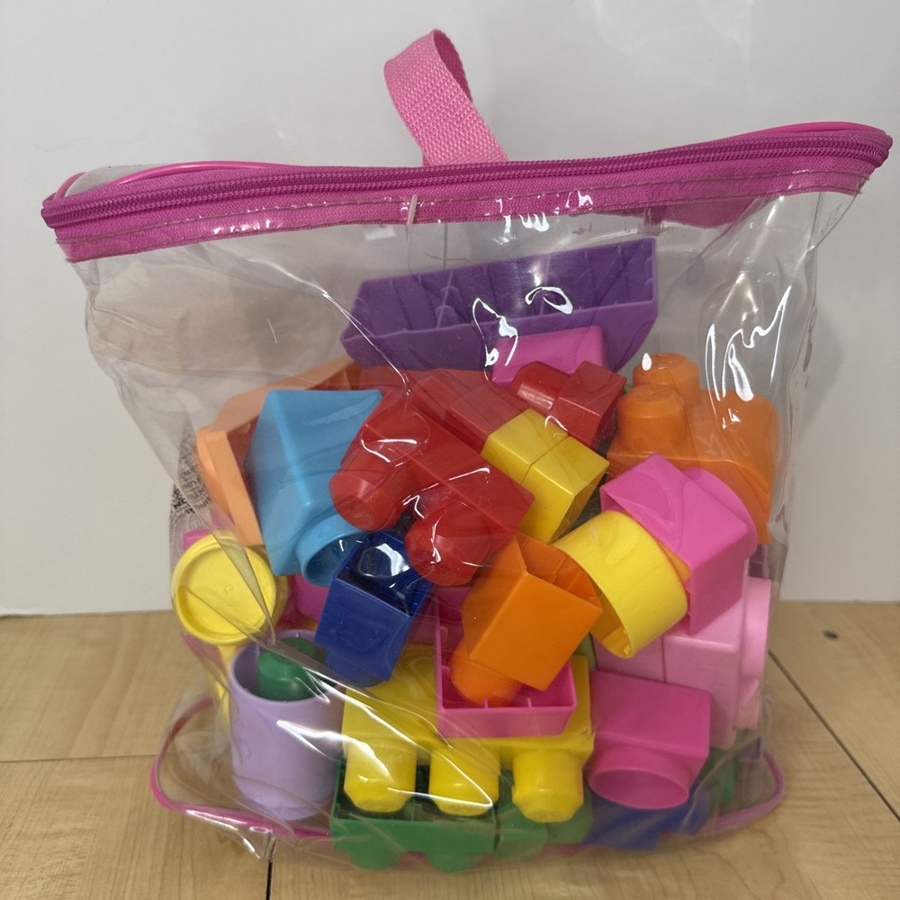 Colorful Plastic Building Blocks Set with Zippered Bag
