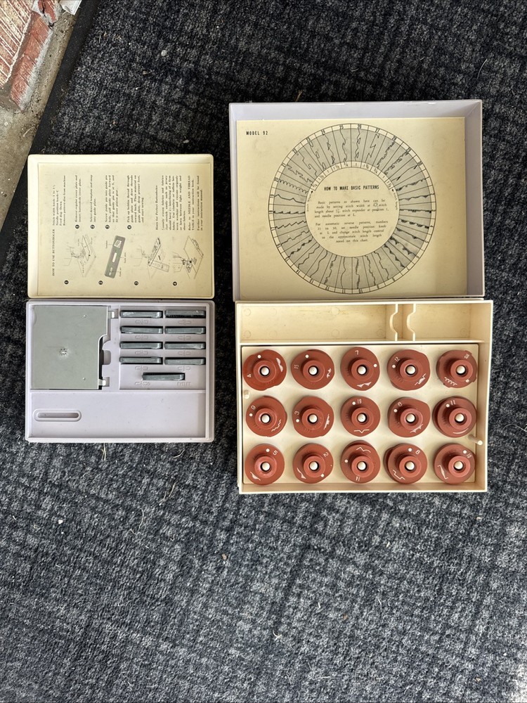 Sears Kenmore Model 92 Cams / Discs  Complete Set & Button Holder Attachment Set