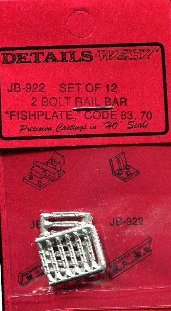 Details West 922 x HO 2 Bolt Rail Bar Code 70