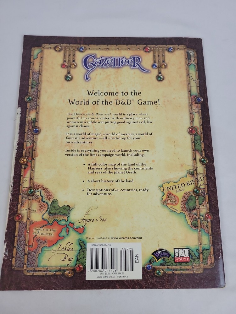 D&D 3.0 WOTC Gazetteer Accessory Missing Map