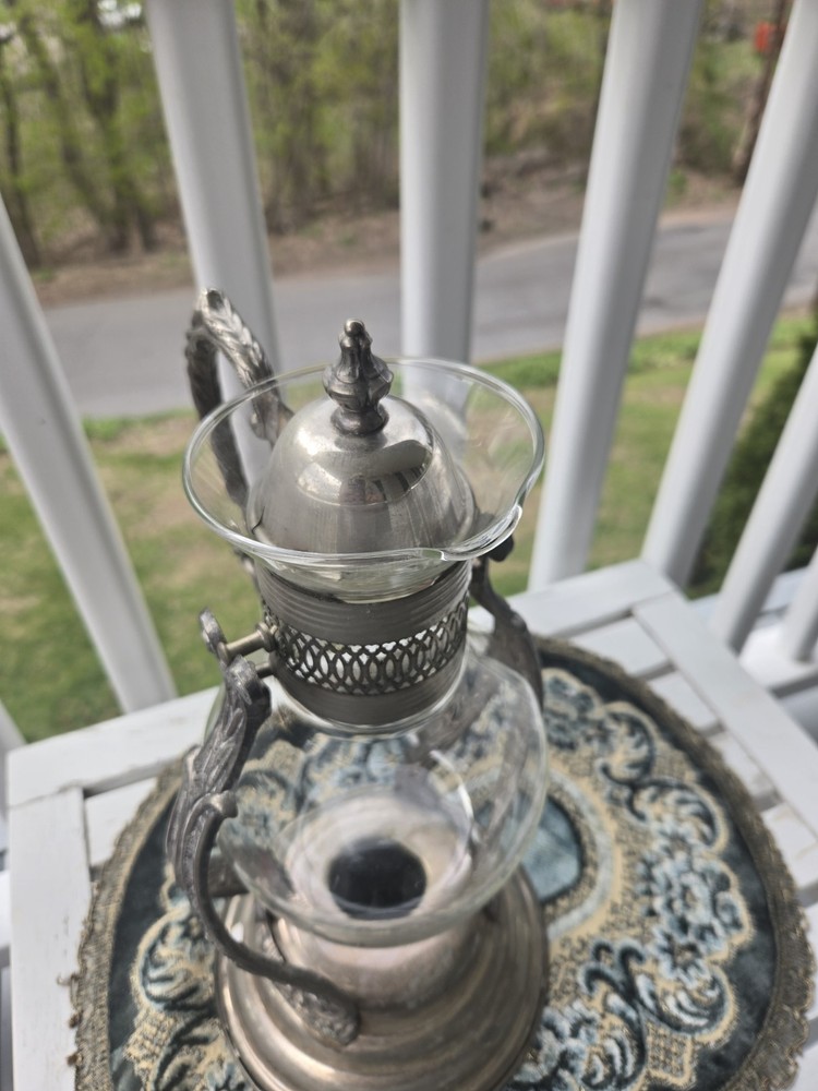 Vintage Coffee or Tea Carafe with a Warming stand Swings
