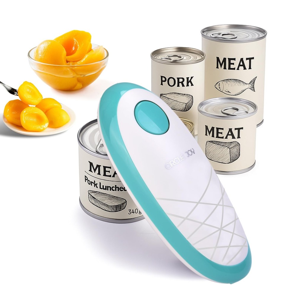 CIRCLE JOY Electric Can Opener, One-Touch Automatic Can Opening with Smooth E...