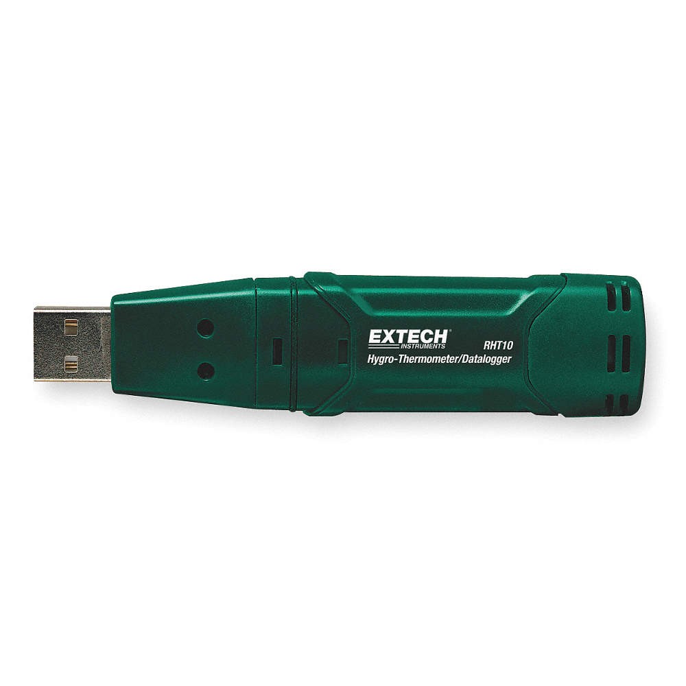 EXTECH RHT10 Data Logger,USB Interface,Temp and RH 1TZP9