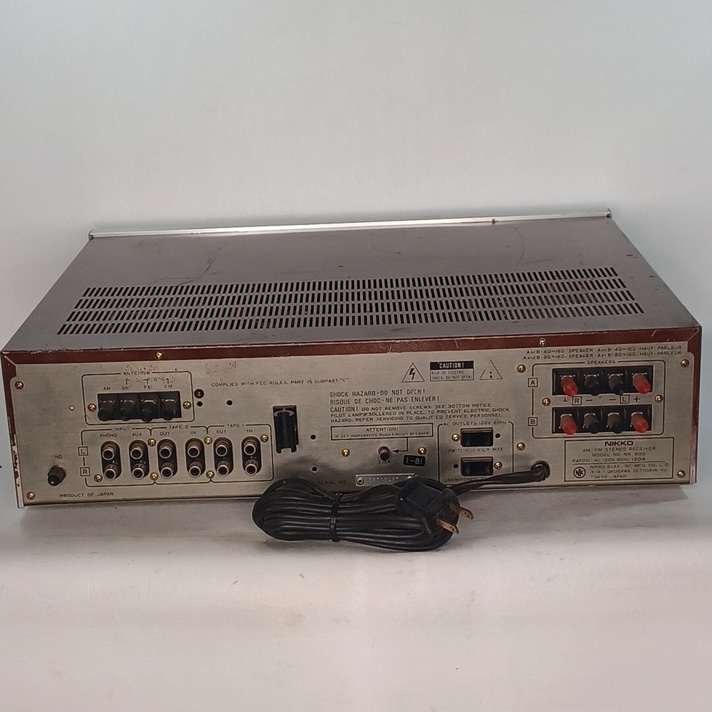 NIKKO NR-800 Receiver Silver, Tested & Working
